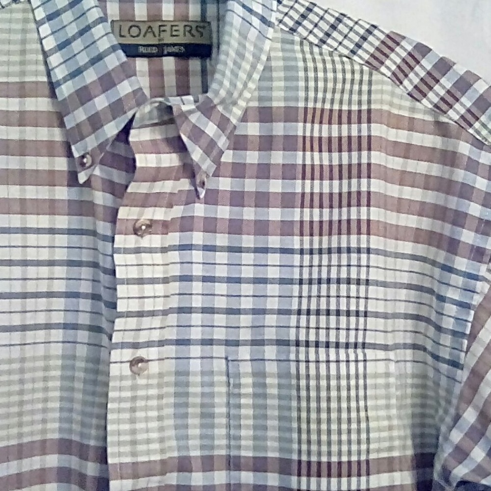 LOAFERS by Reed St. James Button Down Shirt LG - Picture 2 of 4